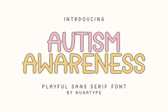 Autism Awareness Font for Branding