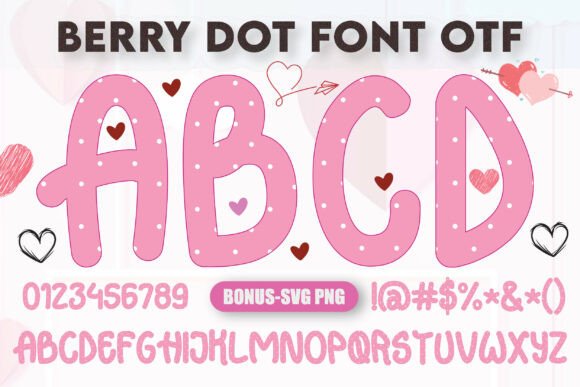 Berry Dot Font – Adorable Color Type for Crafts