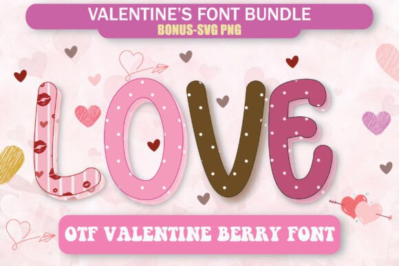 Berry Valentine Font Bundle