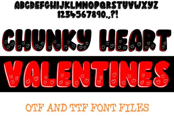 Chunky Heart Valentines Font