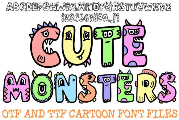 Cute Monsters Font: Playful Typography for Creative Campaigns