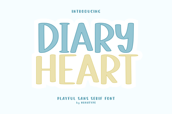 Diary Heart: A Soft Handwritten Font