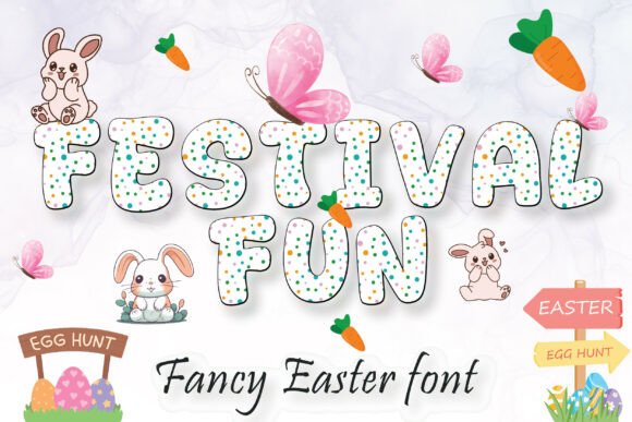 Fancy Dot Easter Font for Spring Campaigns