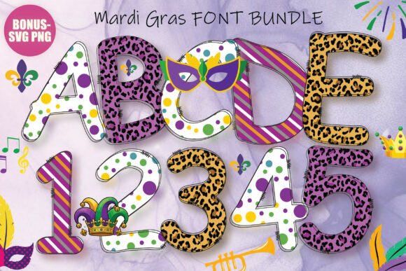 Mardi Gras Alphabets Pack: A Festive Font for Digital Campaigns