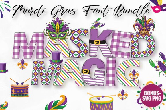 Mardi Gras Bundle Font