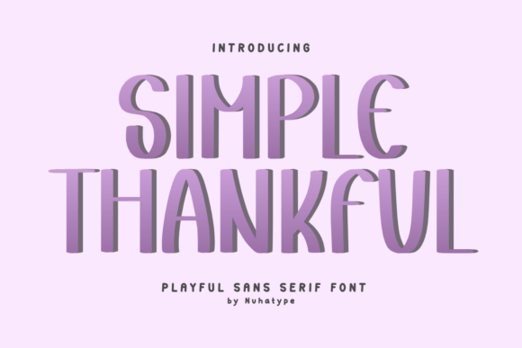 Simple Thankful Font for Web Design