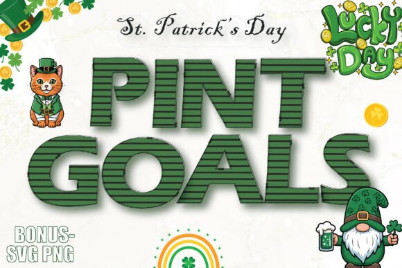 St Patrick’s Day Pint Goals Font