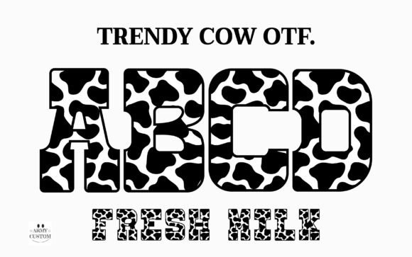 Trendy Cow Font for Web Design