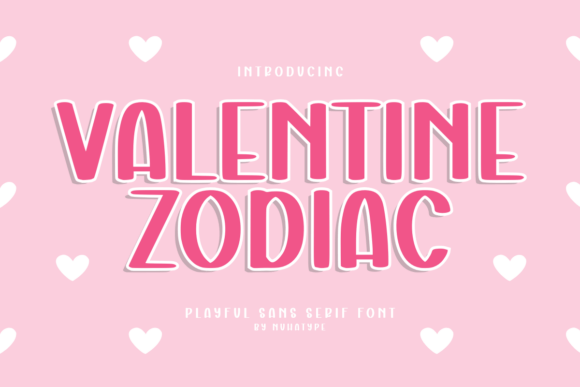 Valentine Zodiac Font for Editorial Design