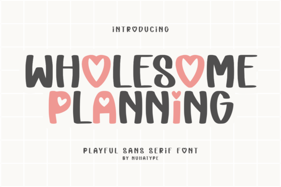 Wholesome Planning: A Soft, Handcrafted Font