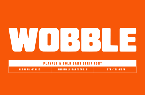 Wobble: A Bold Font for Creative Projects